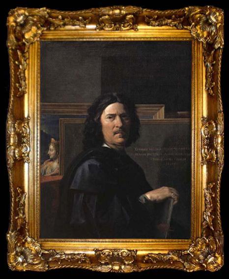 framed  Nicolas Poussin Self-Portrait, ta009-2